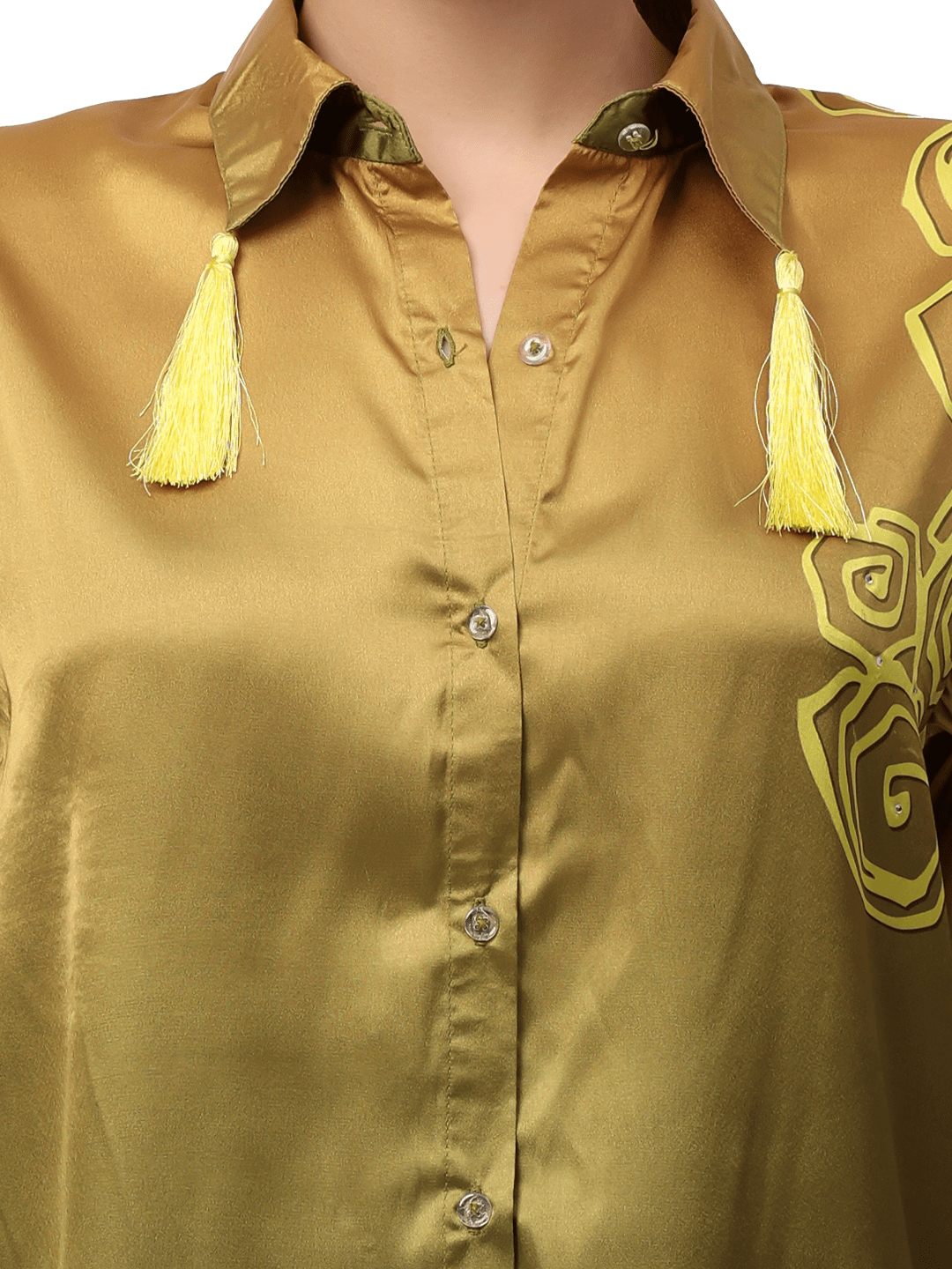 Olive Motif Ombre shirt