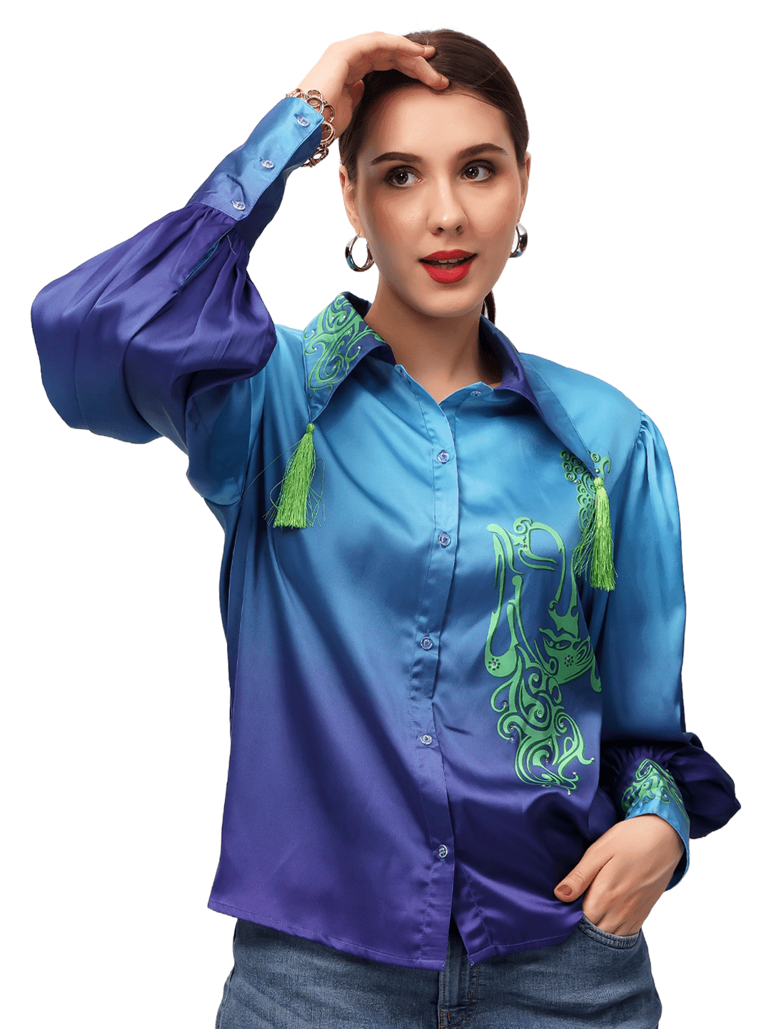Blue Buddha Ombre Shirt
