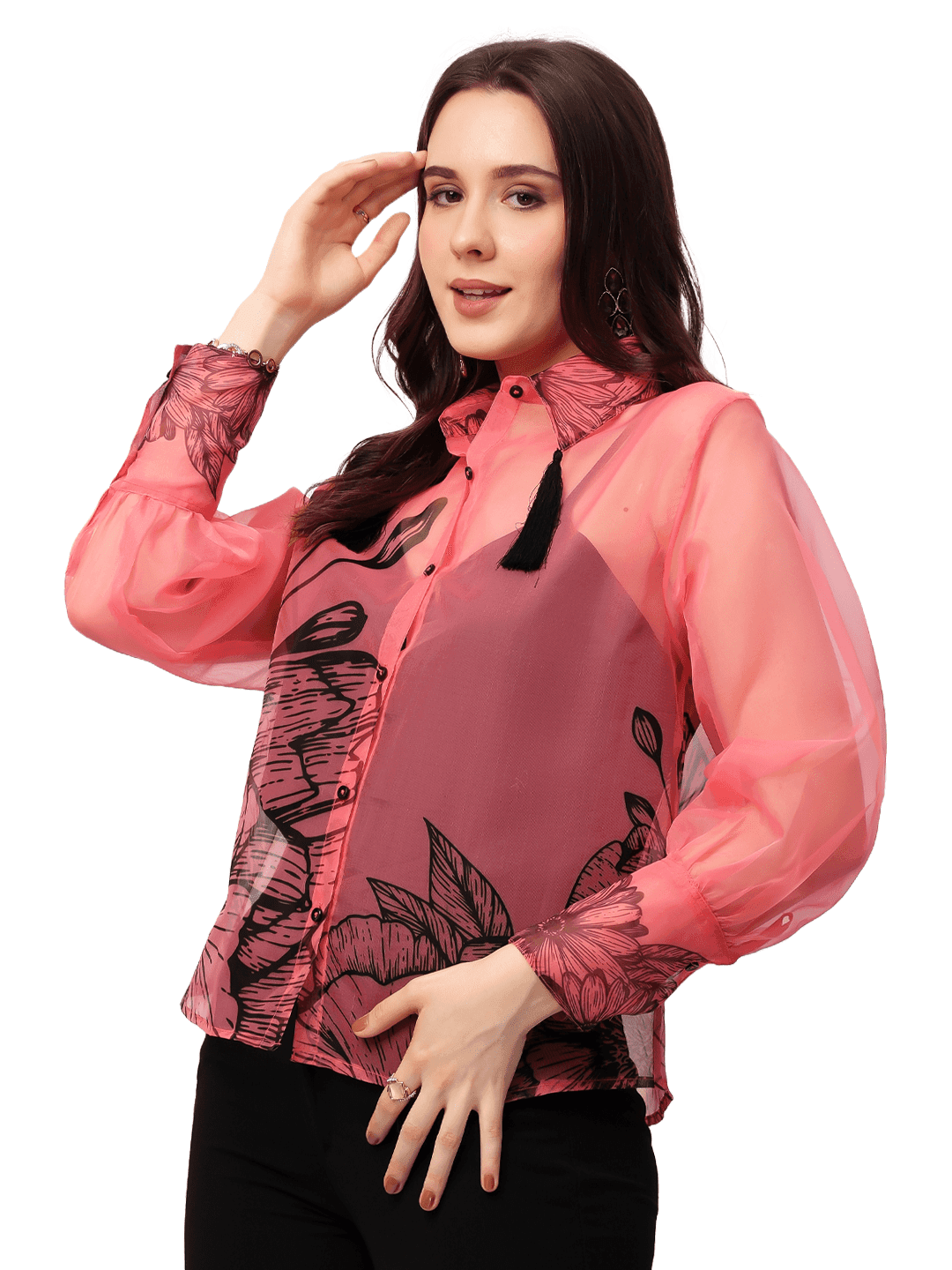 Pink Floral Shirt