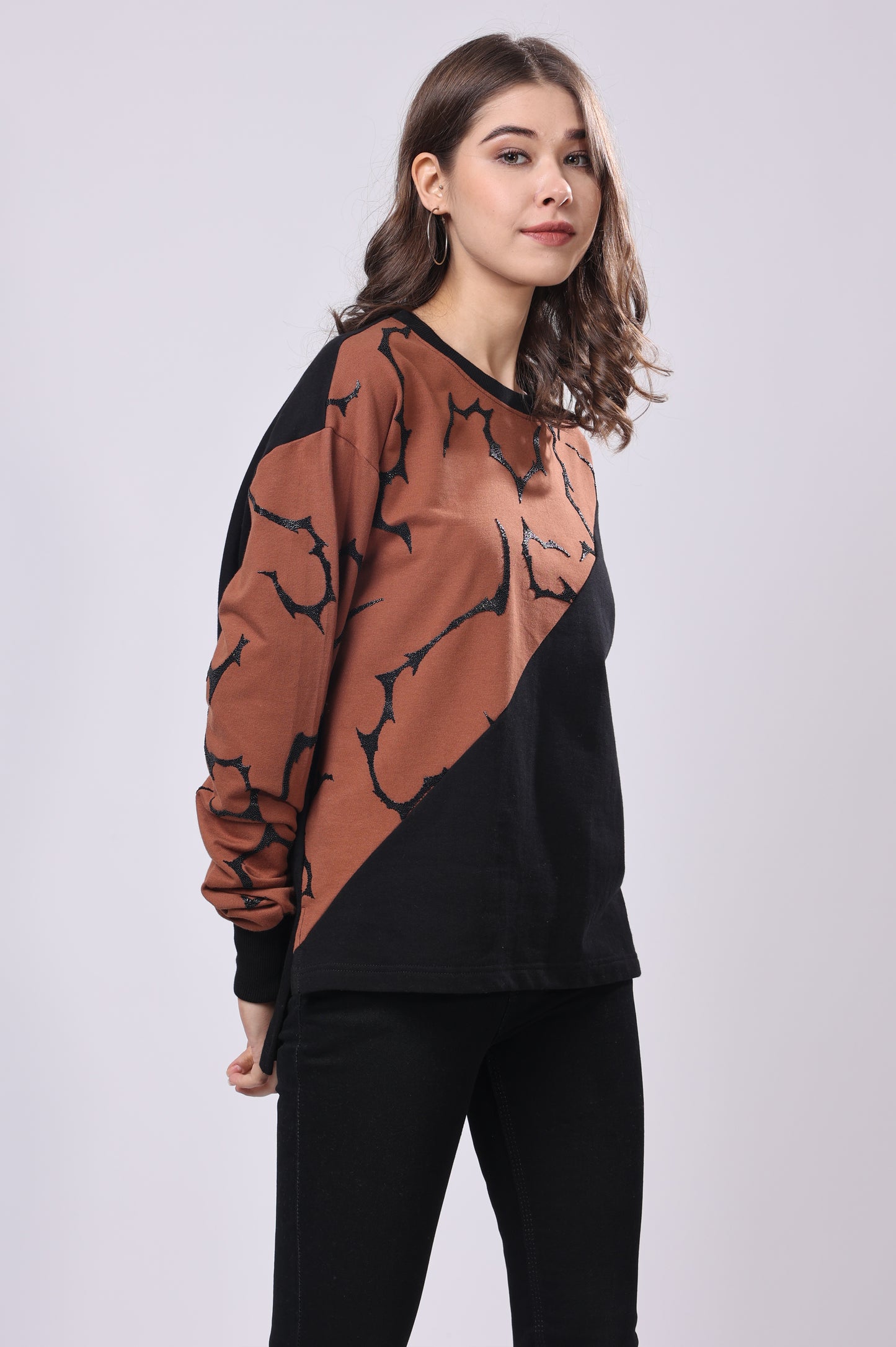 Bead Print Colorblock Tee