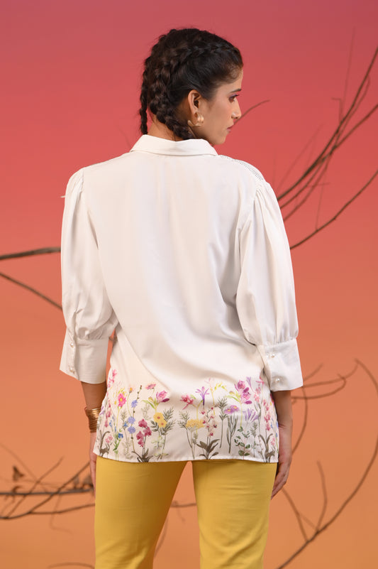 Floral Hi Low Shirt