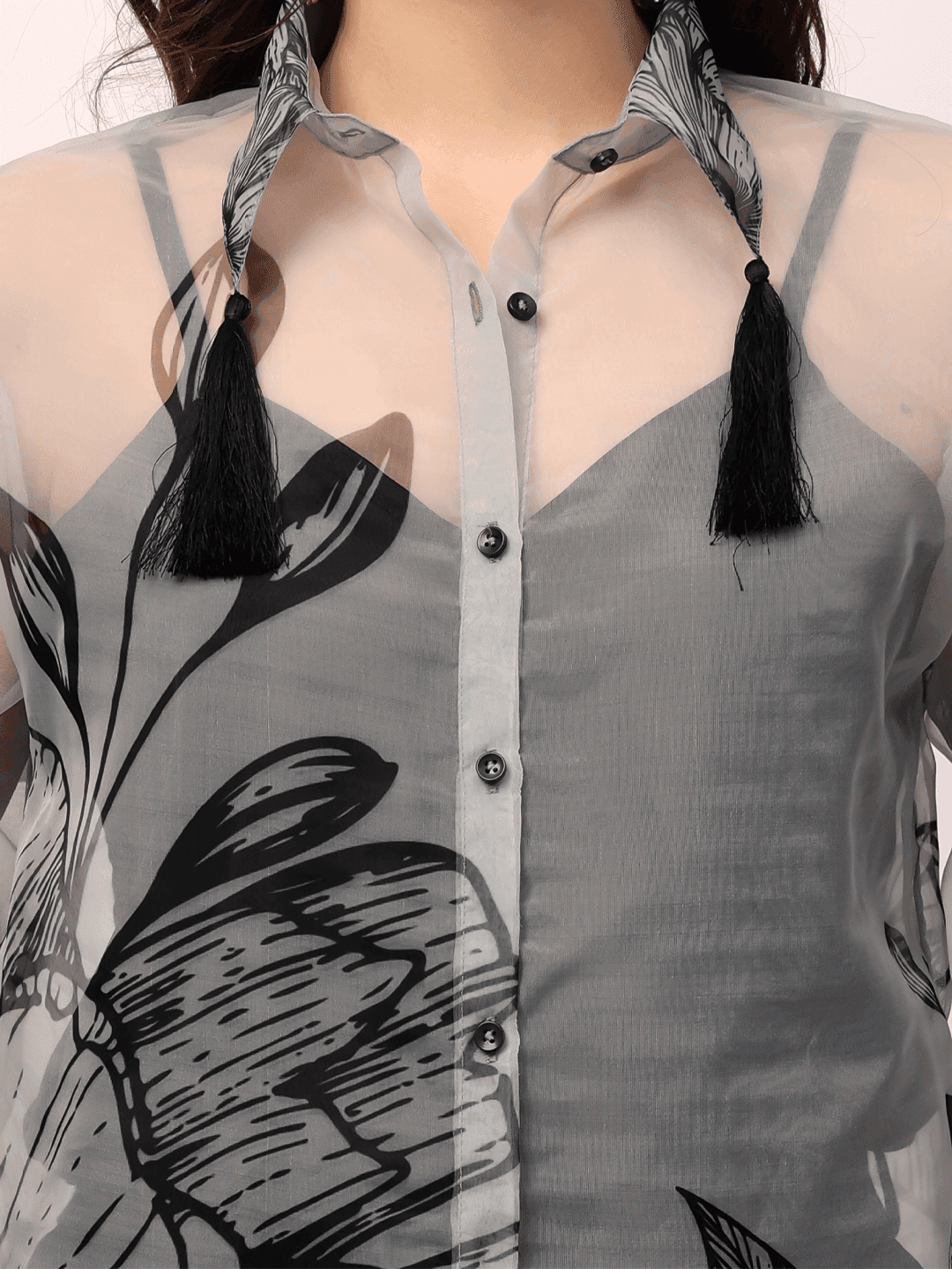 Grey Floral Shirt