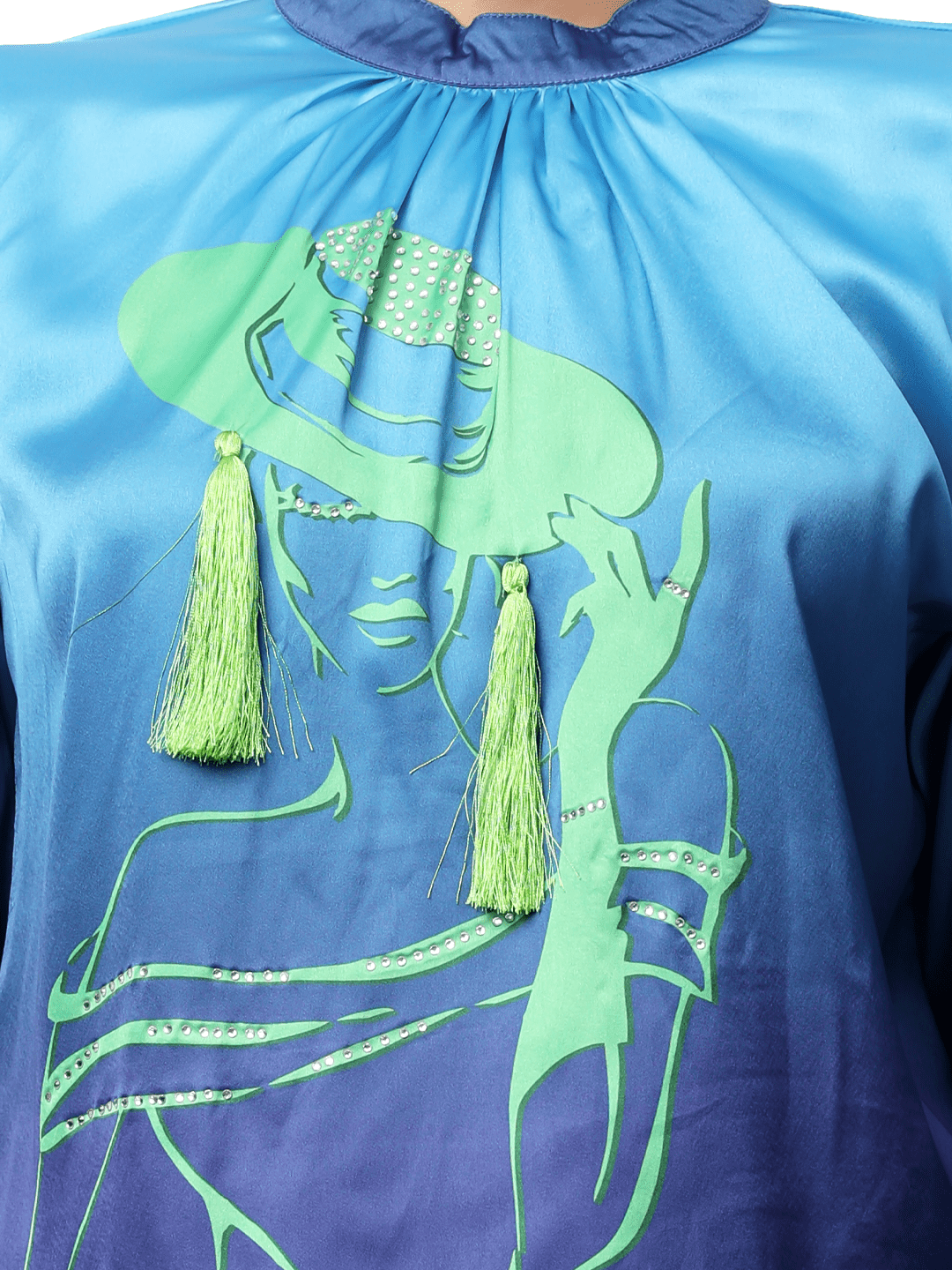 Blue lady Ombre Top
