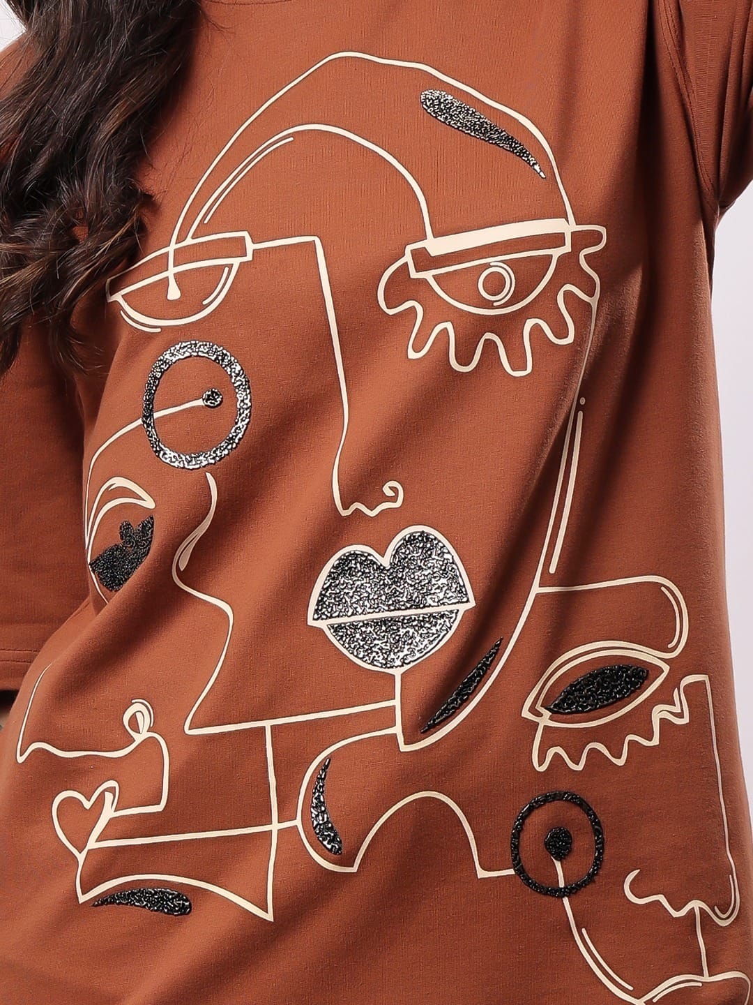 Brown Thinking Tee