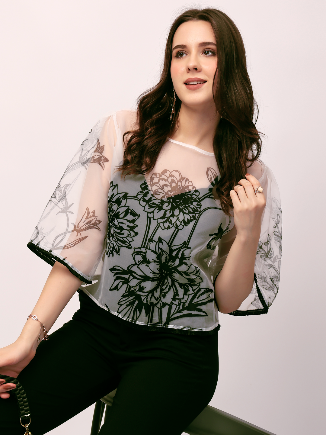 White Flora Top