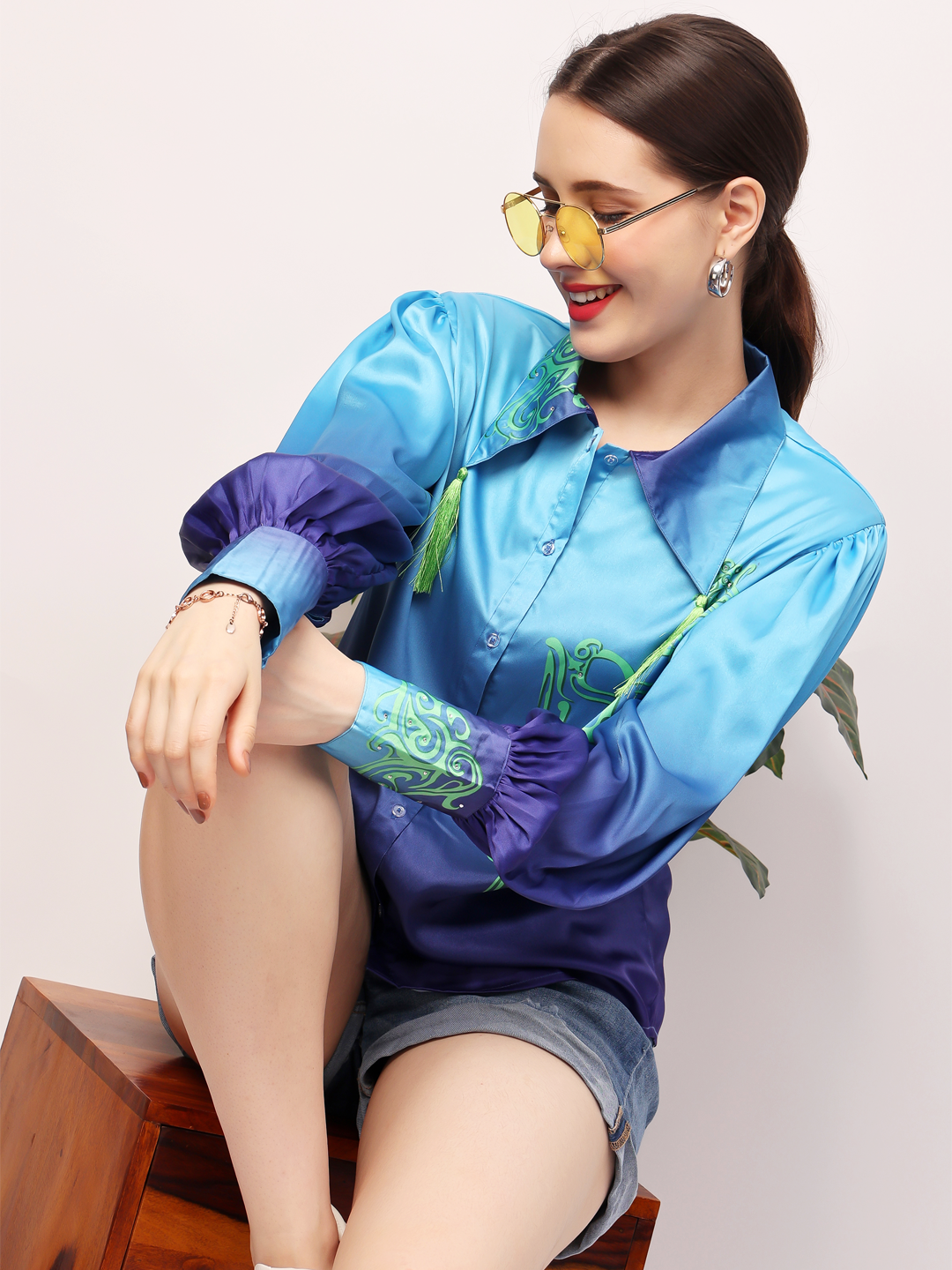 Blue Buddha Ombre Shirt