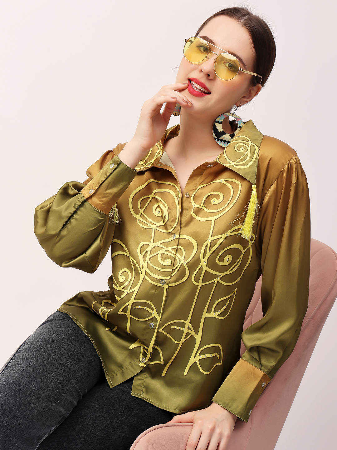 Olive Rose Ombre shirt