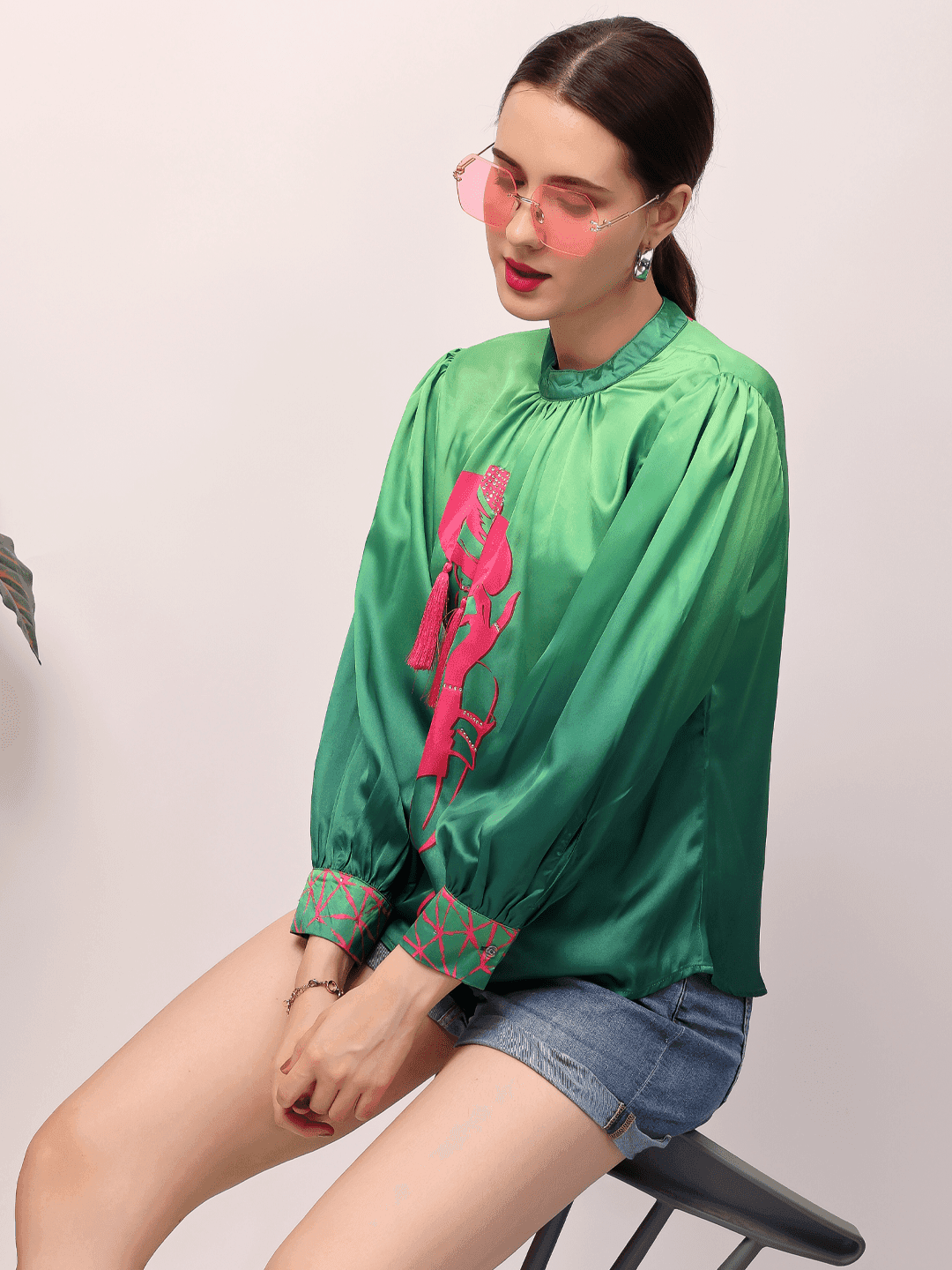 Green lady Ombre Top