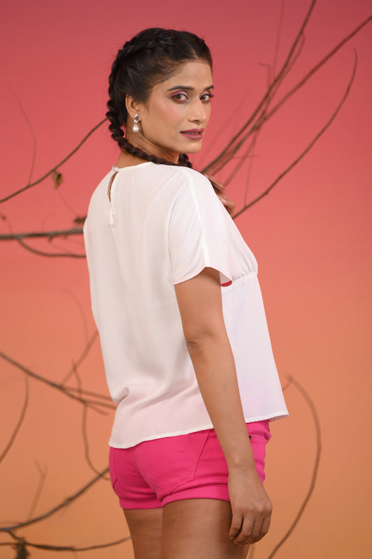 Asymmetric Floral Top
