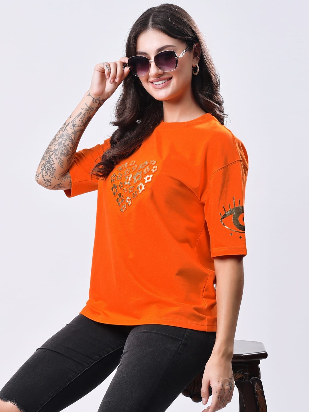 Orange Hearts Tee