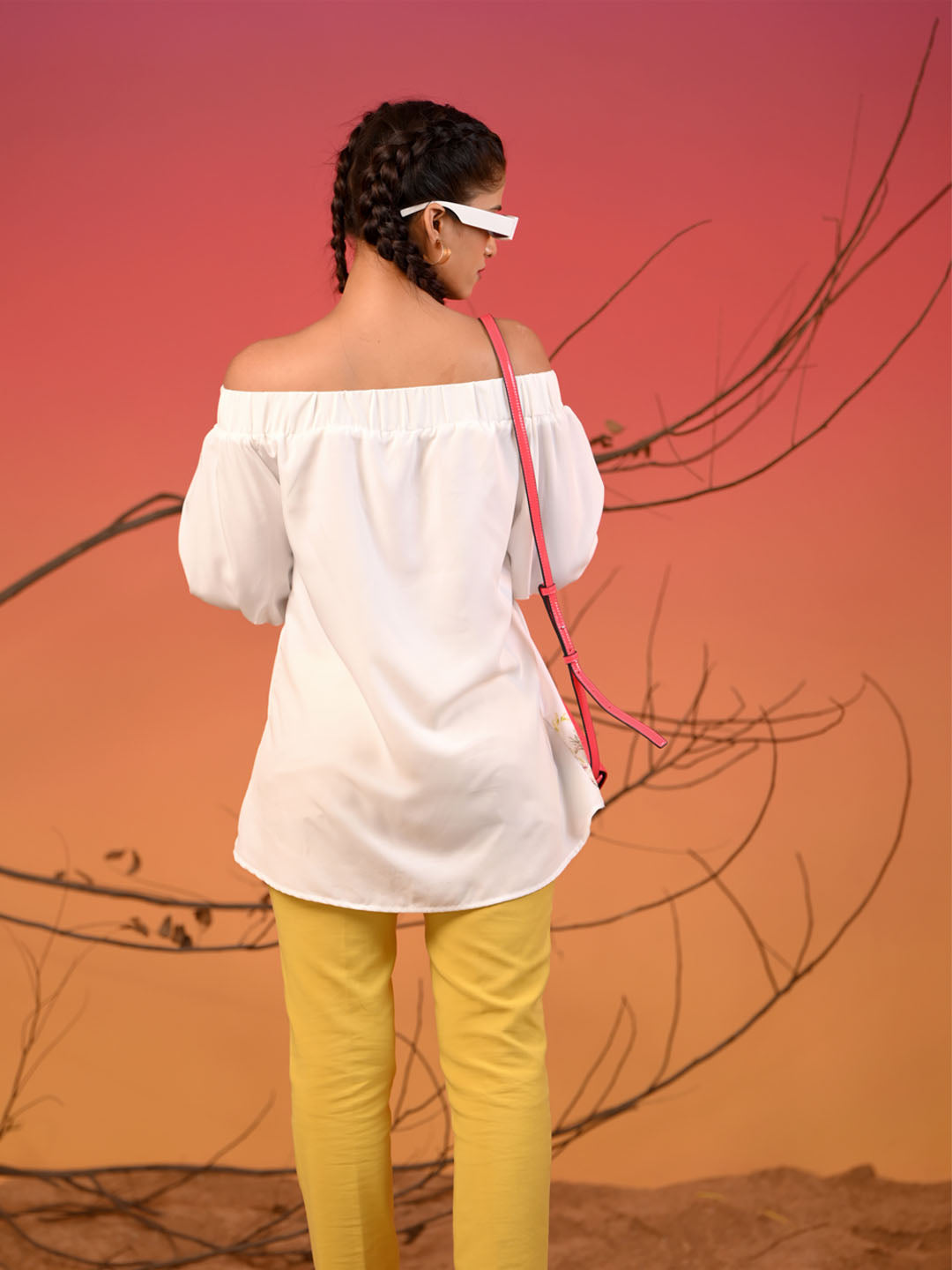 Off Shoulder Floral Shirt