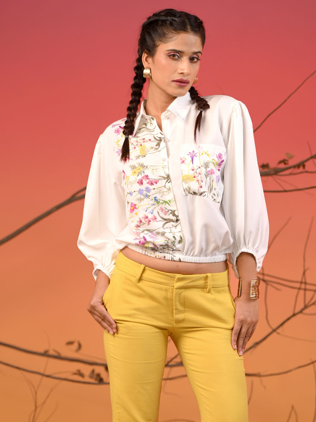 Floral Crop Shirt