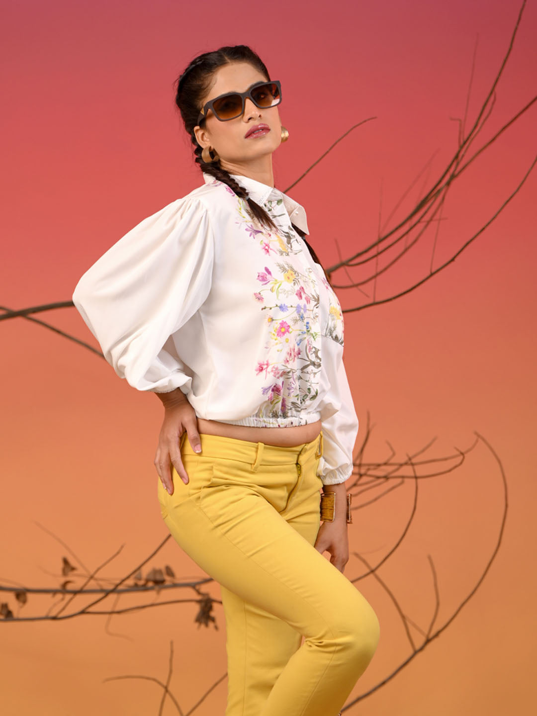 Floral Crop Shirt