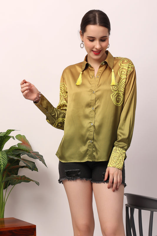 Olive Motif Ombre shirt