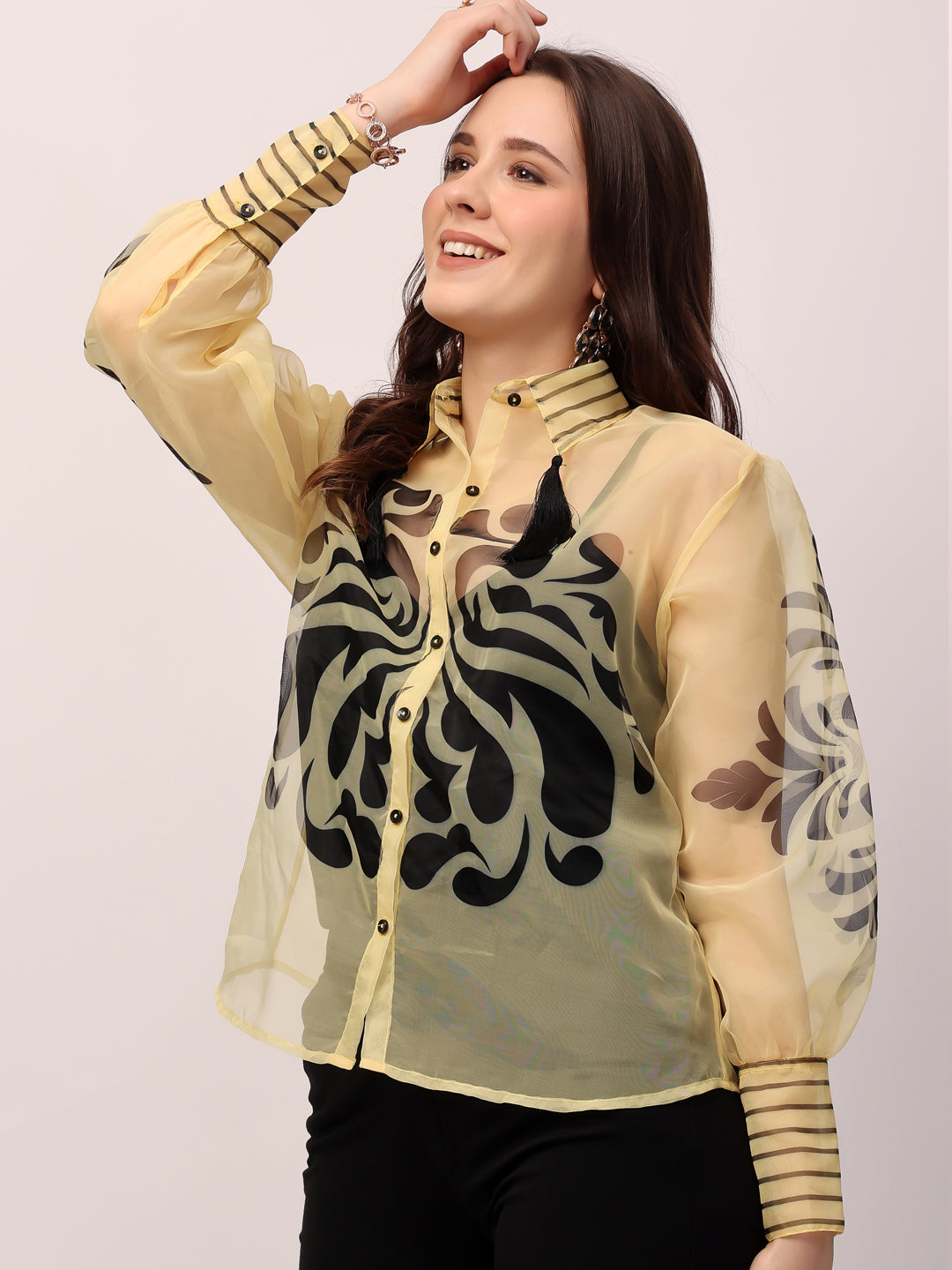 Yellow Motif Shirt