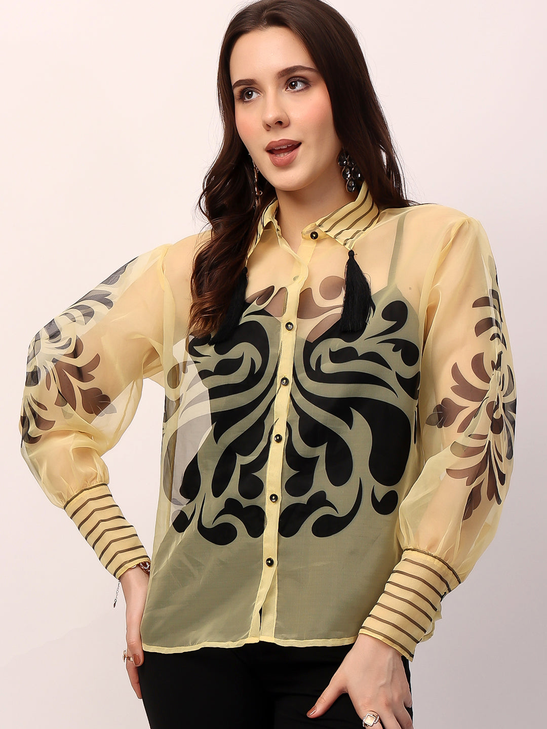 Yellow Motif Shirt