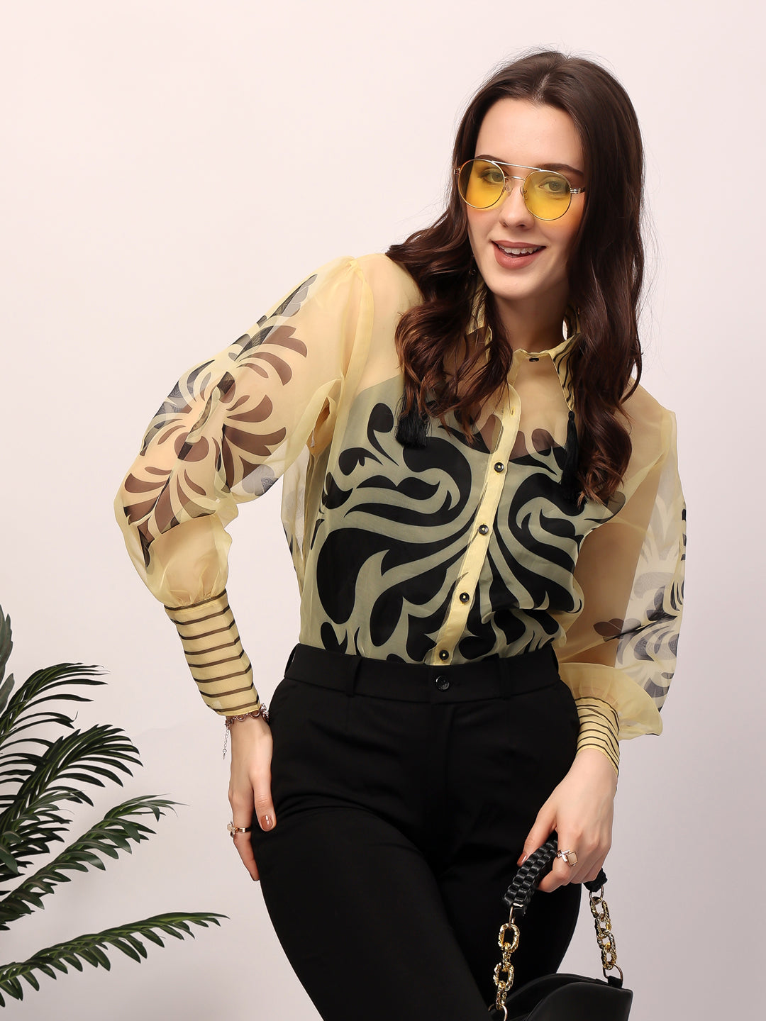 Yellow Motif Shirt