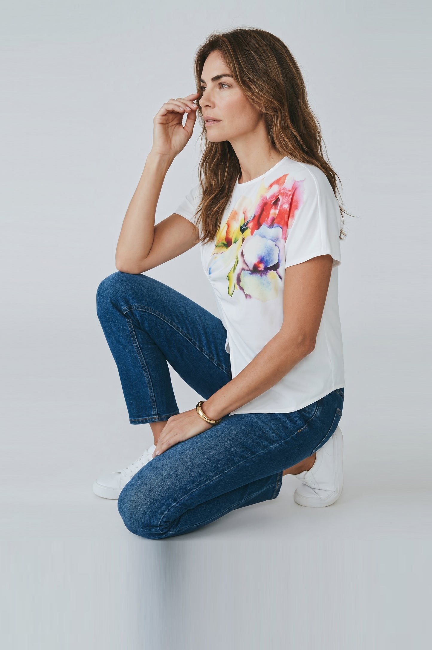Asymmetric Floral Top