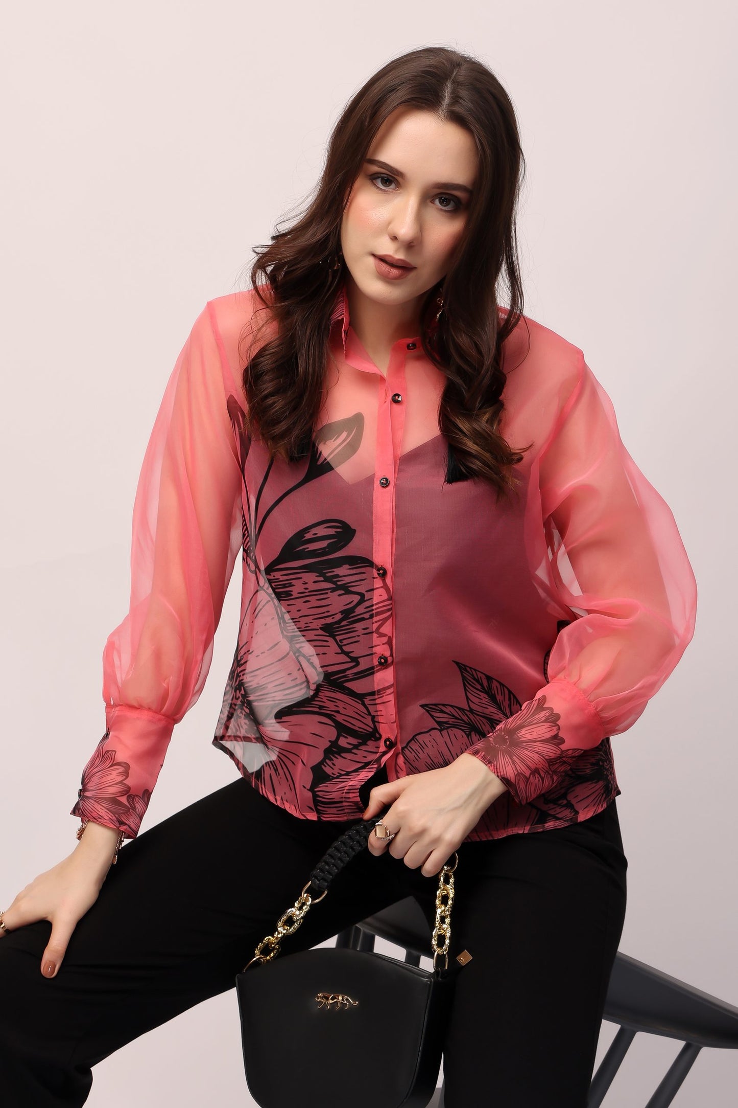 Pink Floral Shirt