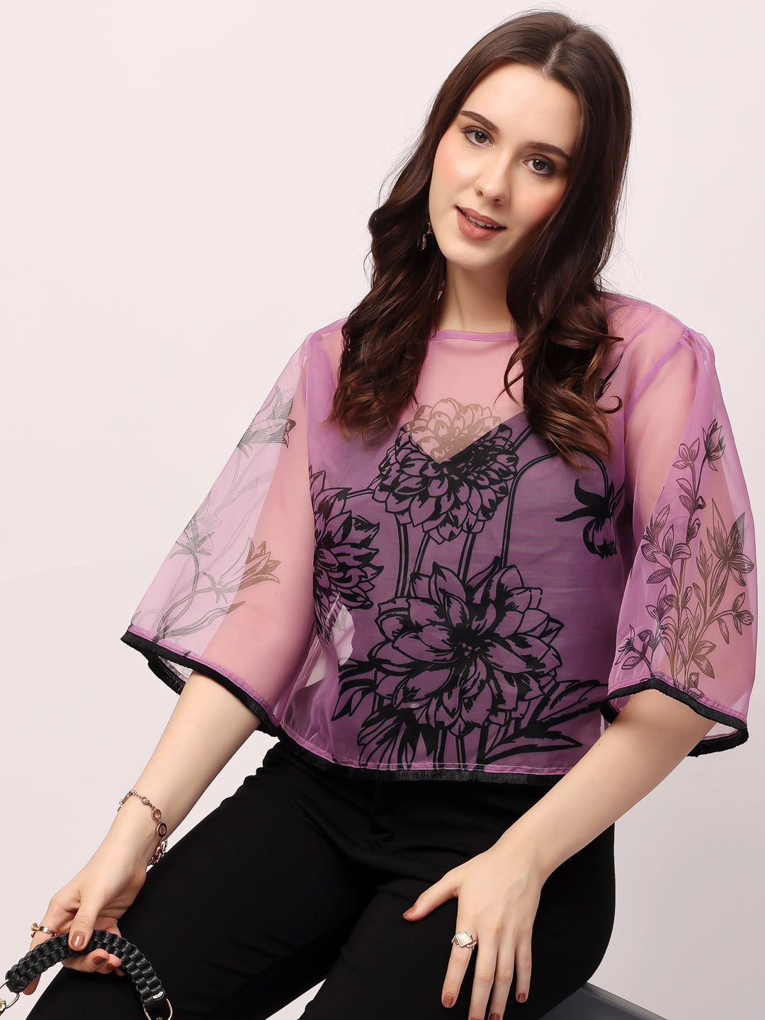 Purple Flora Top