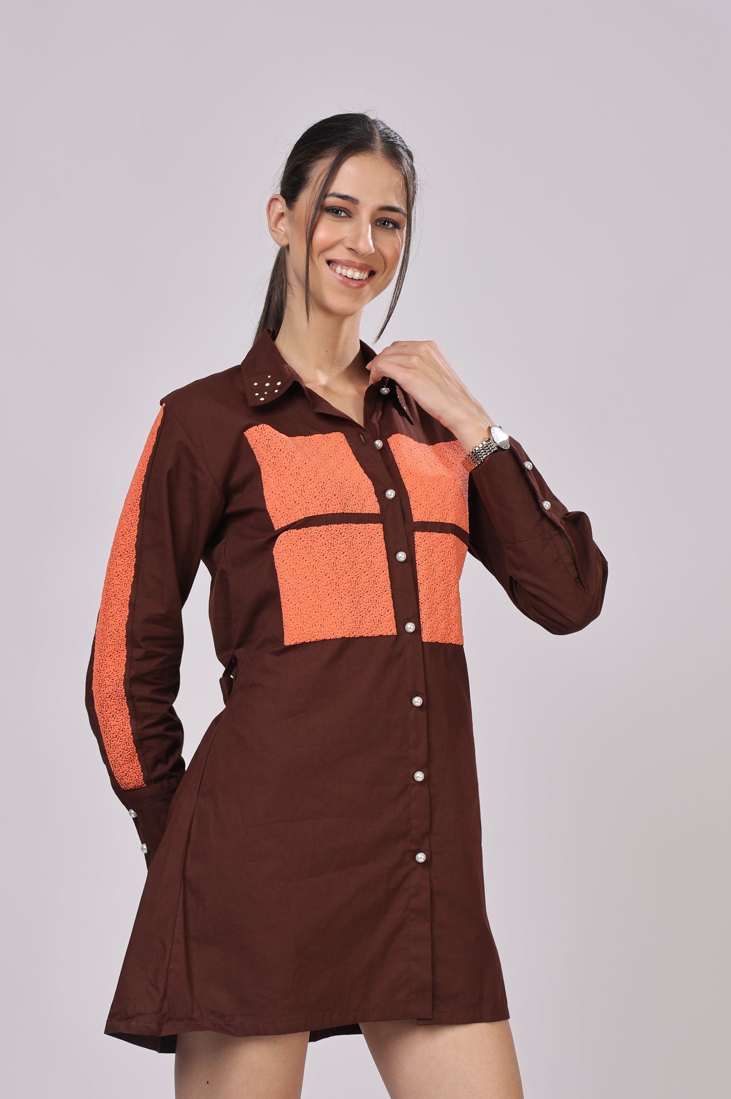 Grid Shirt Dress