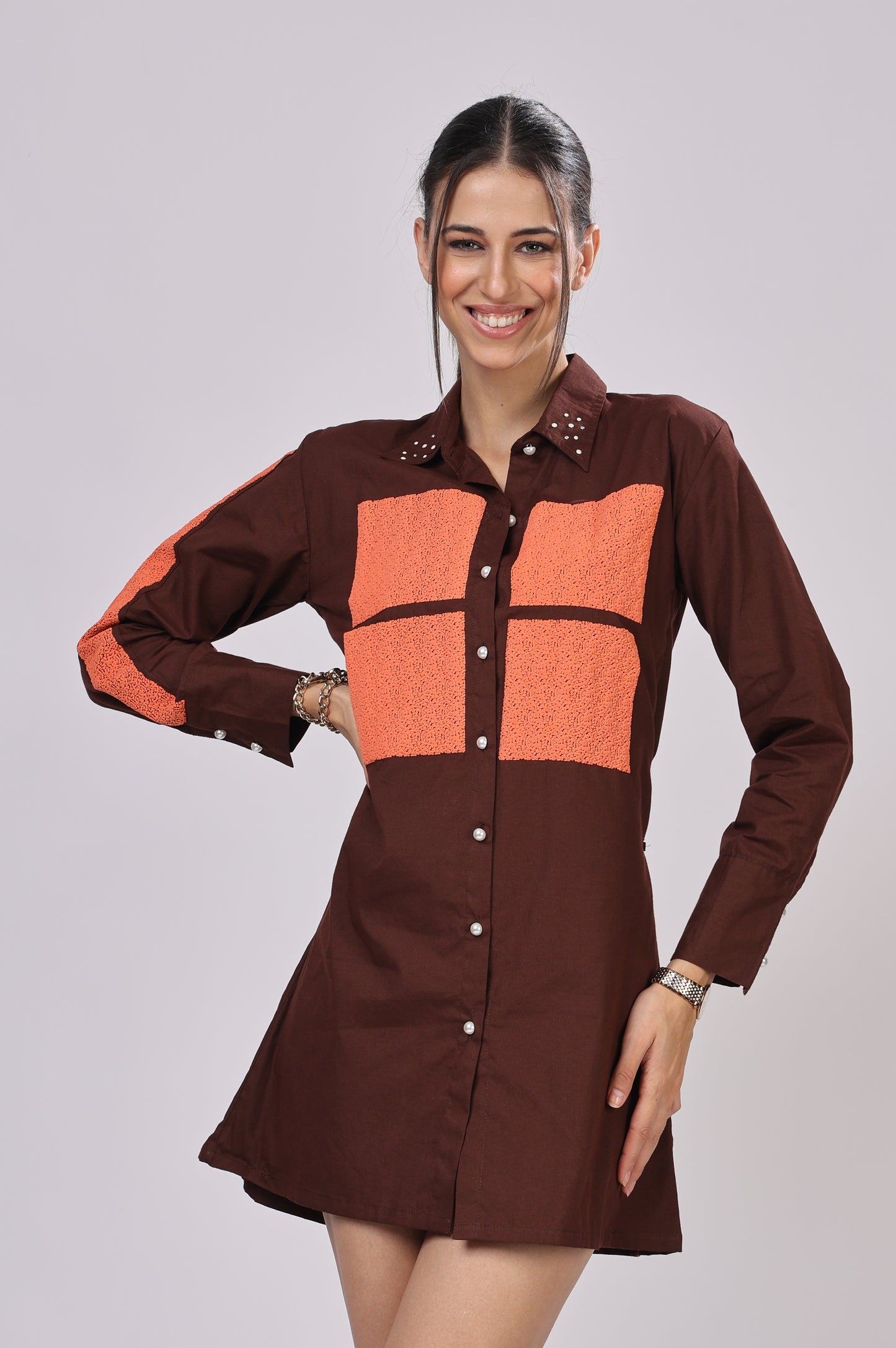 Grid Shirt Dress