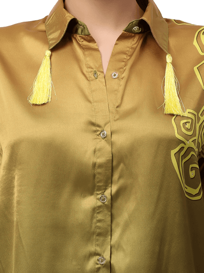 Olive Motif Ombre shirt