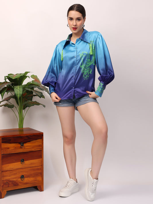 Blue Buddha Ombre Shirt