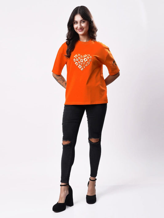 Orange Hearts Tee