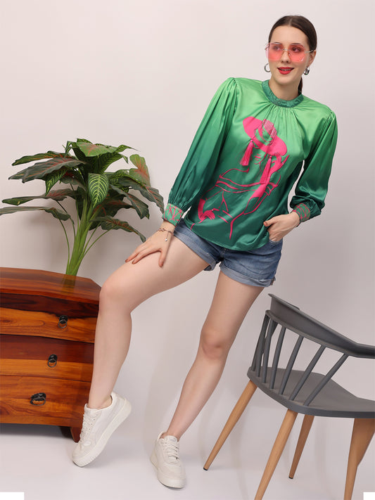Green lady Ombre Top