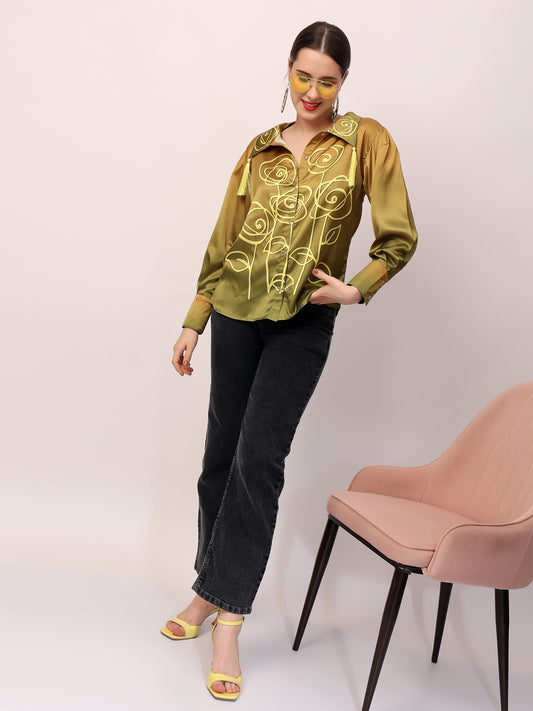 Olive Rose Ombre shirt