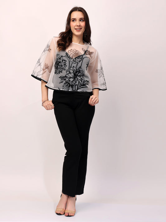 White Flora Top