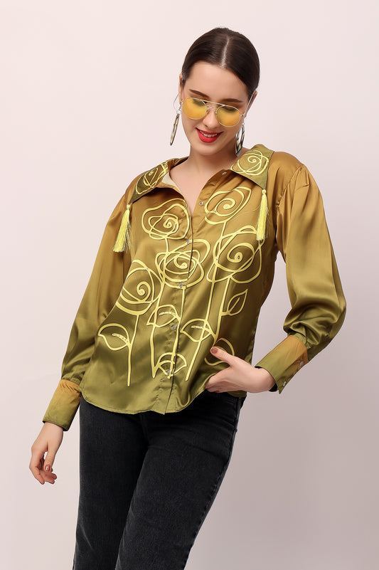 Olive Rose Ombre shirt