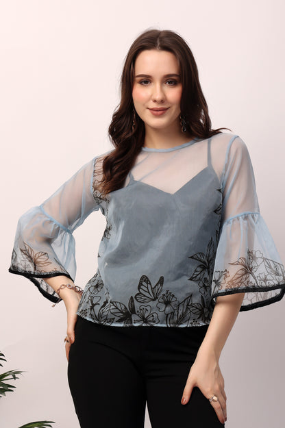 Blue Gardenia Top