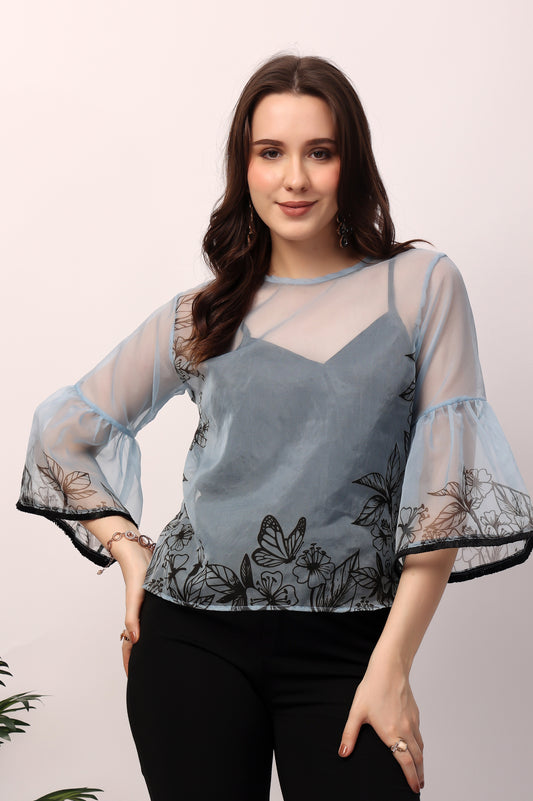 Blue Gardenia Top