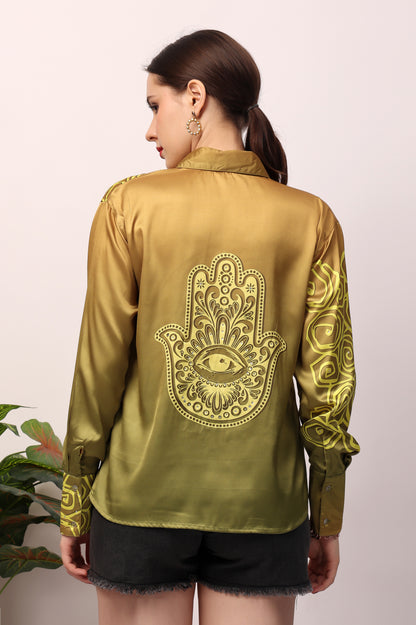 Olive Motif Ombre shirt