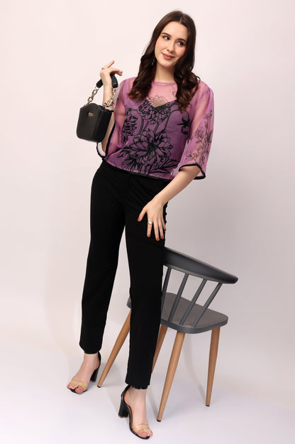 Purple Flora Top