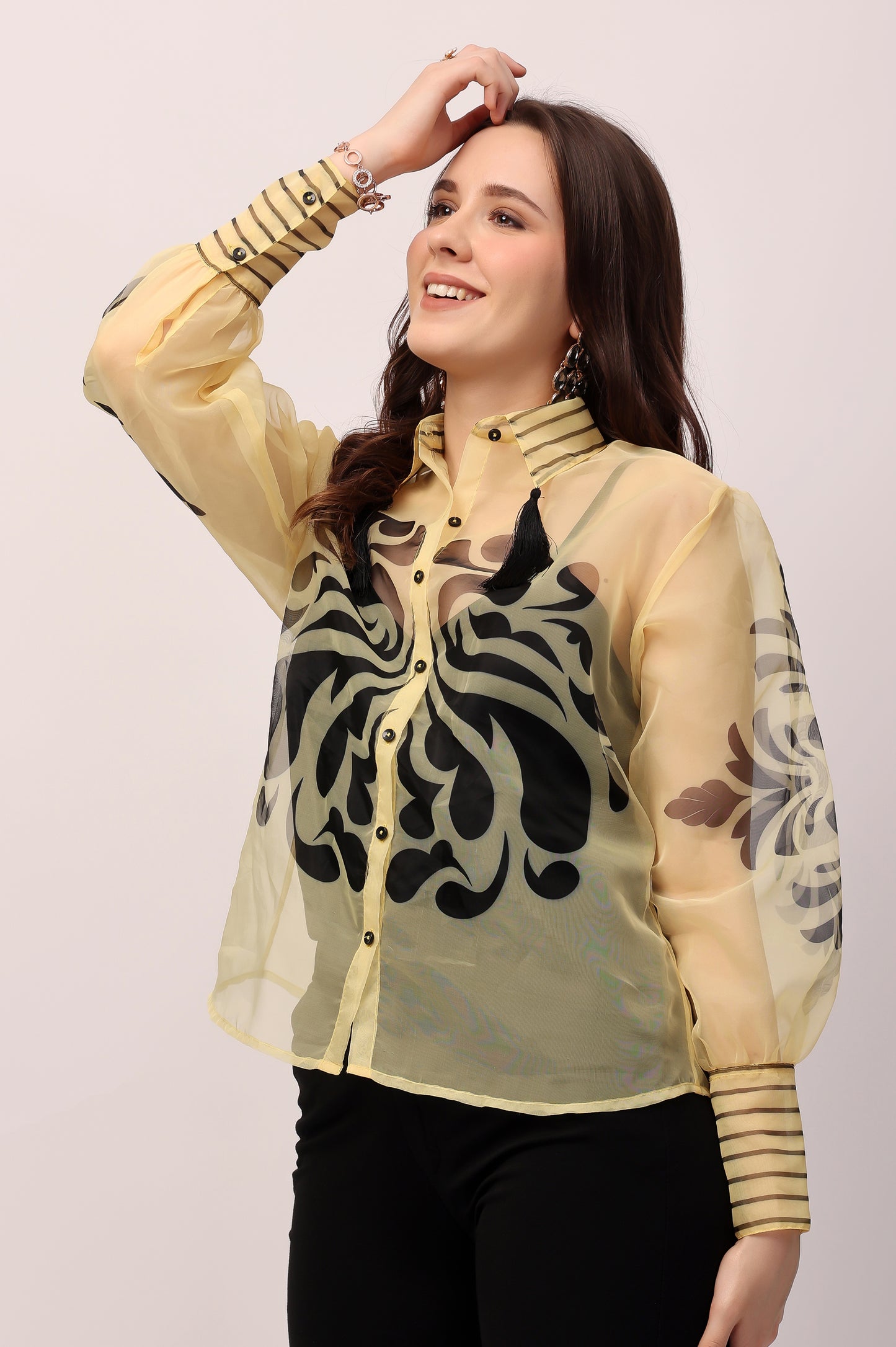 Yellow Motif Shirt