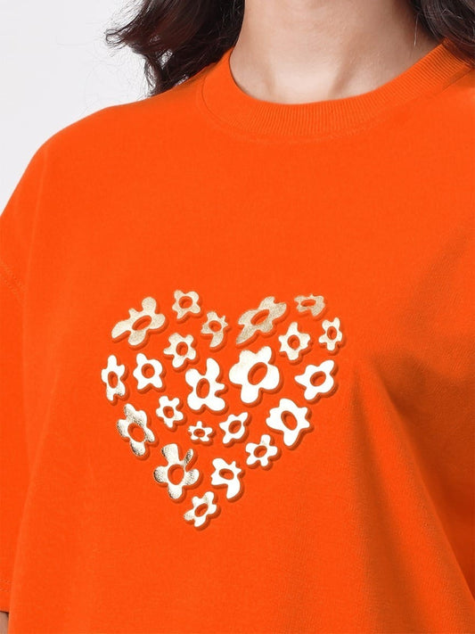 Orange Hearts Tee