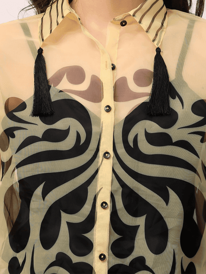 Yellow Motif Shirt