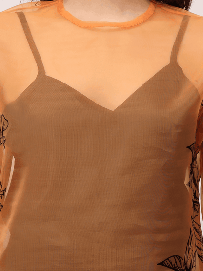 Orange Gardenia Top