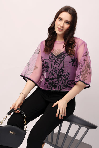 Purple Flora Top