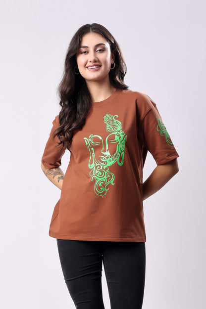 Brown Minimalistic Tee