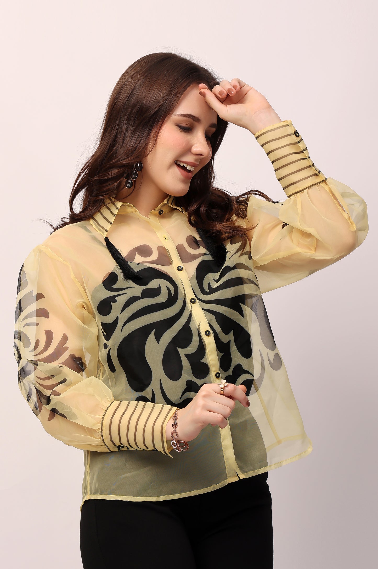 Yellow Motif Shirt