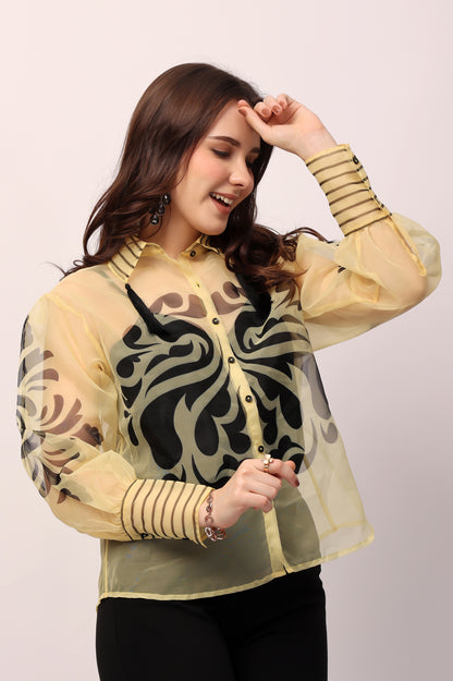 Yellow Motif Shirt