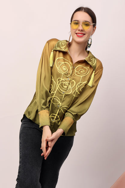 Olive Rose Ombre shirt