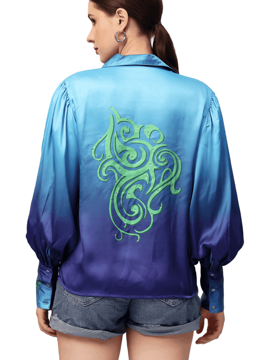 Blue Buddha Ombre Shirt