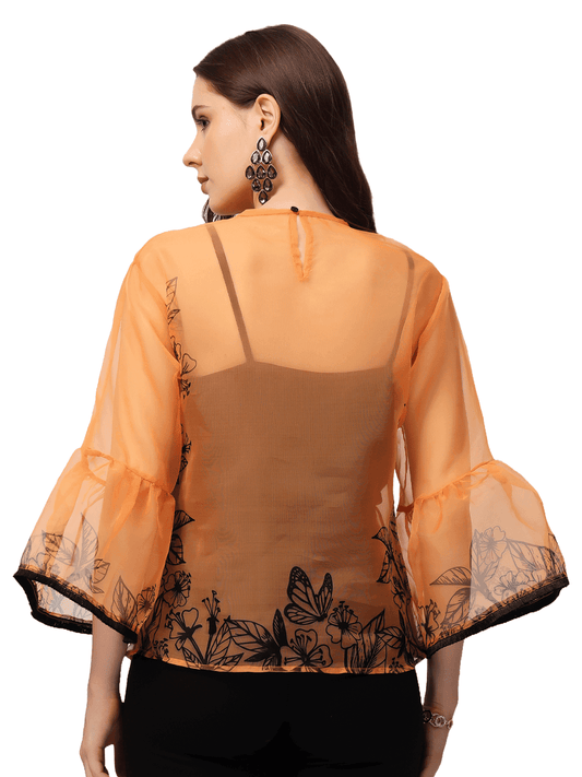 Orange Gardenia Top