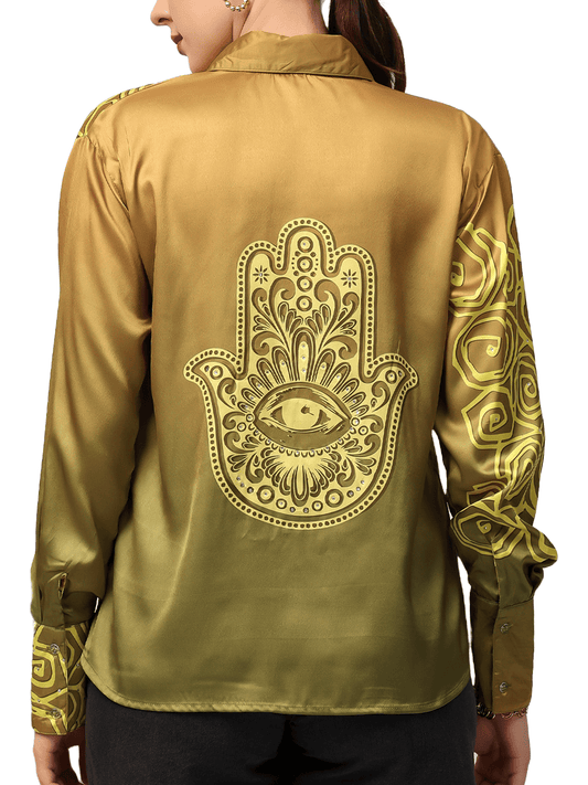 Olive Motif Ombre shirt