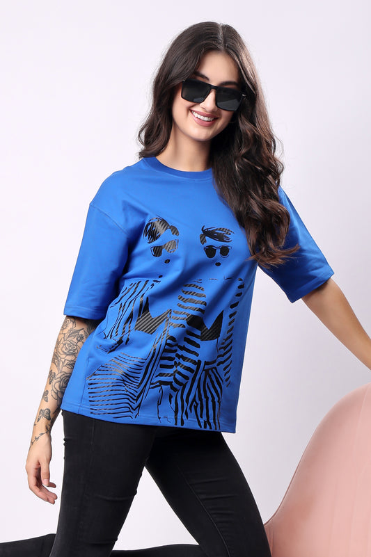 Blue Two of Us Tee
